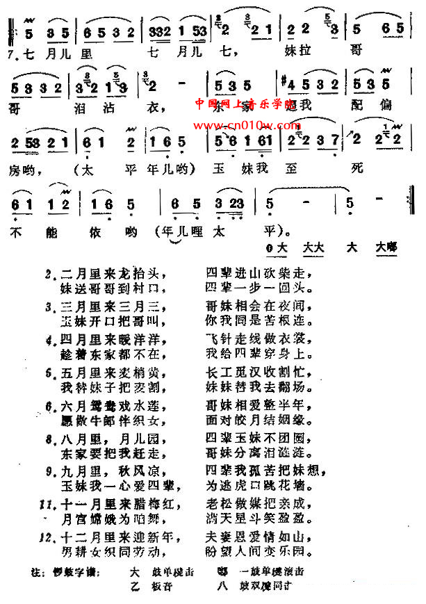 民歌曲谱 四辈和玉妹02