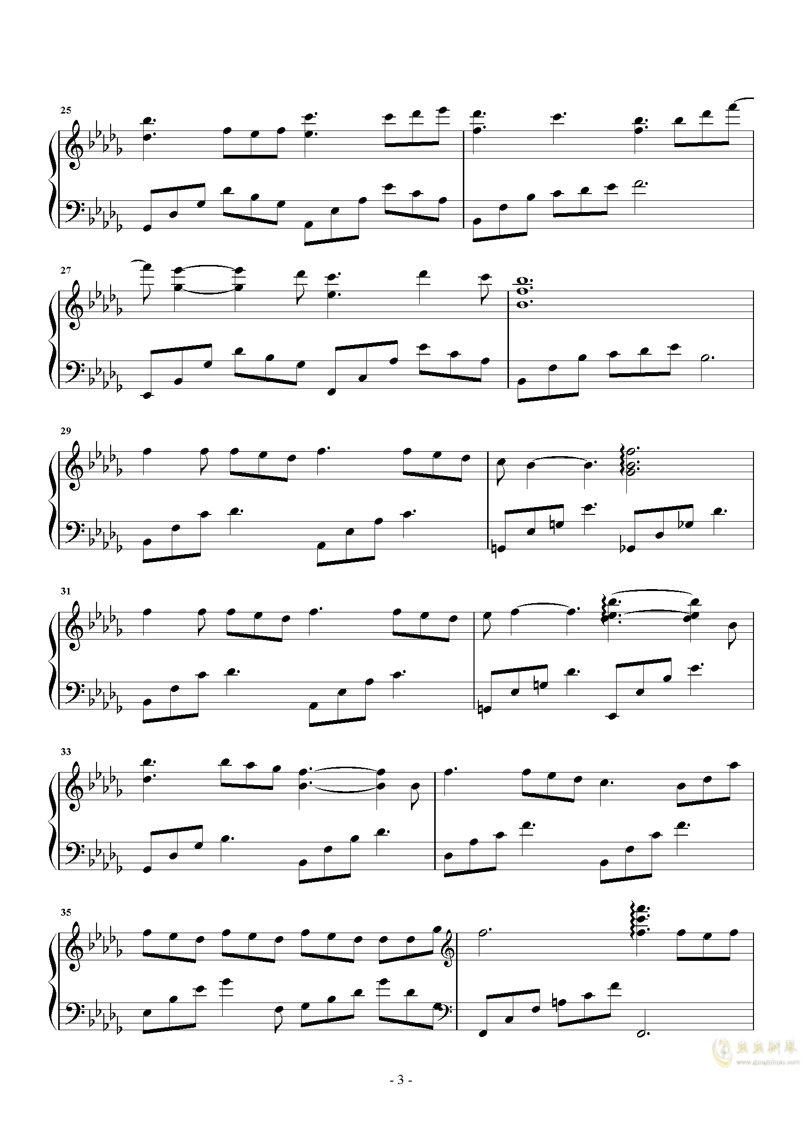 钢琴曲谱_缘起03