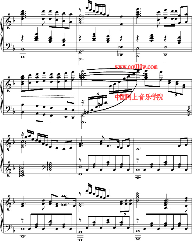 钢琴曲谱我爱你中国三下载 简谱下载 