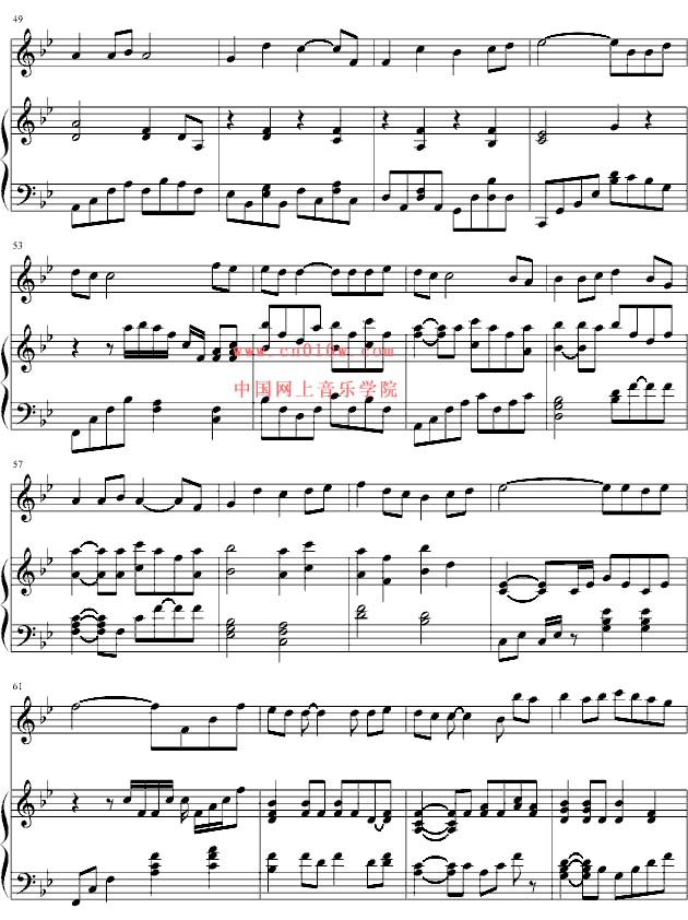 钢琴曲谱越长大越孤单三