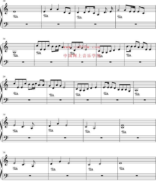 钢琴曲谱断桥残雪一