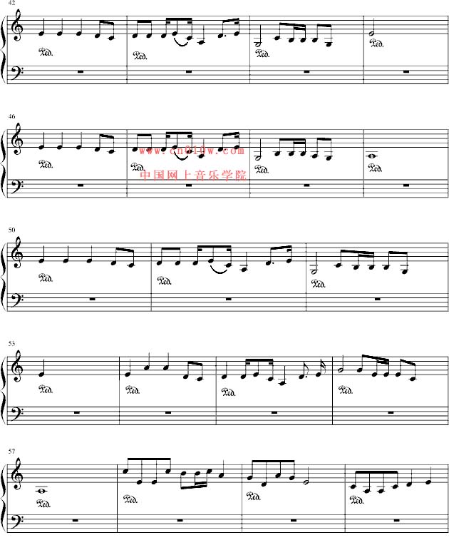 钢琴曲谱断桥残雪二
