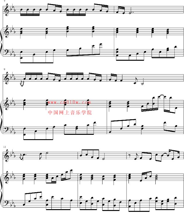 钢琴曲谱一生中最爱一