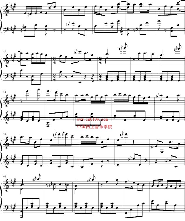 快乐的福音鸟歌谱-钢琴曲谱百鸟朝凤二