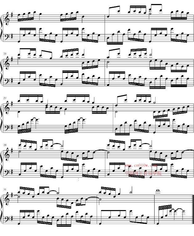 钢琴曲谱难忘今宵一