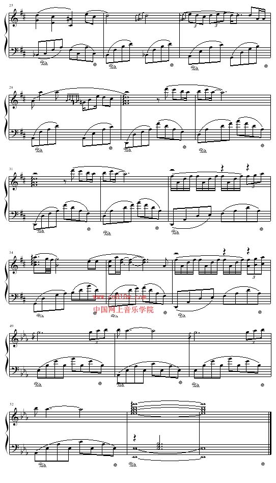 钢琴曲谱无尽的爱二