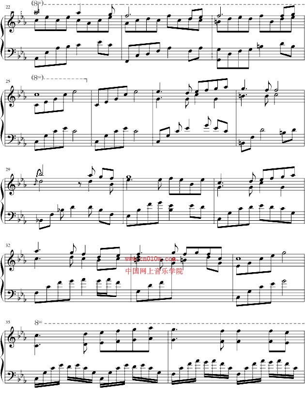 钢琴曲谱夜莺的歌一