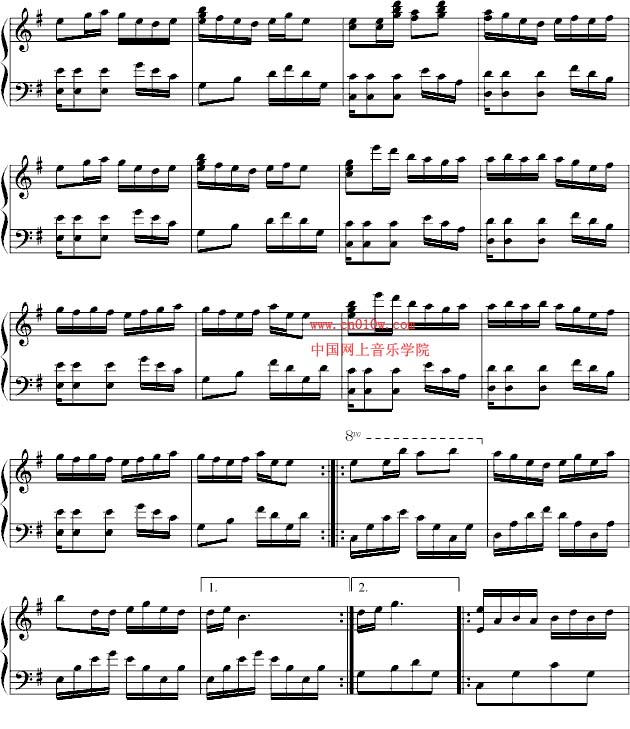 钢琴曲谱樱之初一