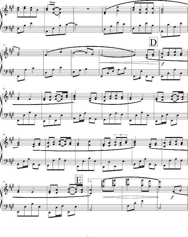 钢琴曲谱 神话