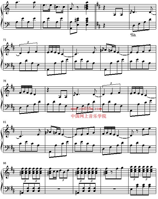 西班牙斗牛舞钢琴曲谱三 钢琴曲谱西班牙斗牛舞三下载 简谱