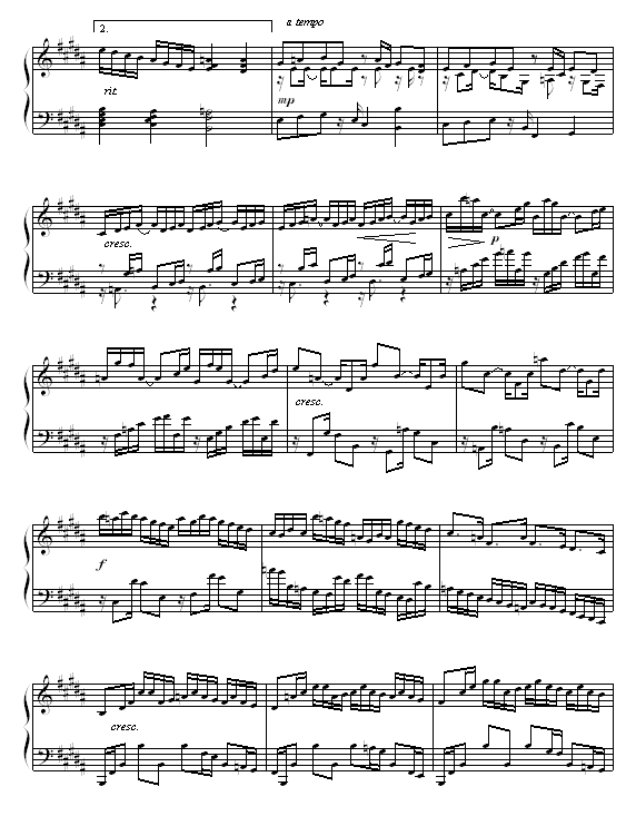 钢琴曲谱 B大调练习曲5 -B大调练习曲5 B大调练习曲5曲谱下载