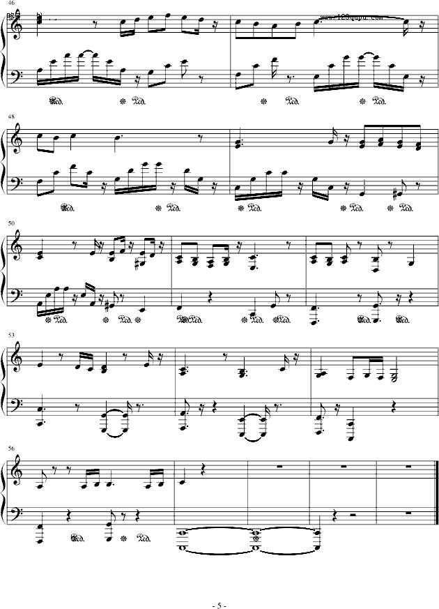 钢琴曲谱 卡农5 -卡农5 卡农5曲谱下载