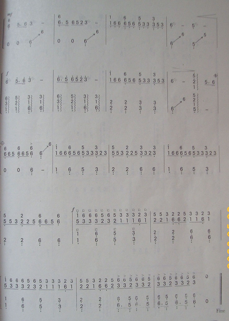 古筝 曲谱 自从有了你 2 古筝 曲谱 自从有了你 2曲